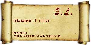 Stauber Lilla névjegykártya